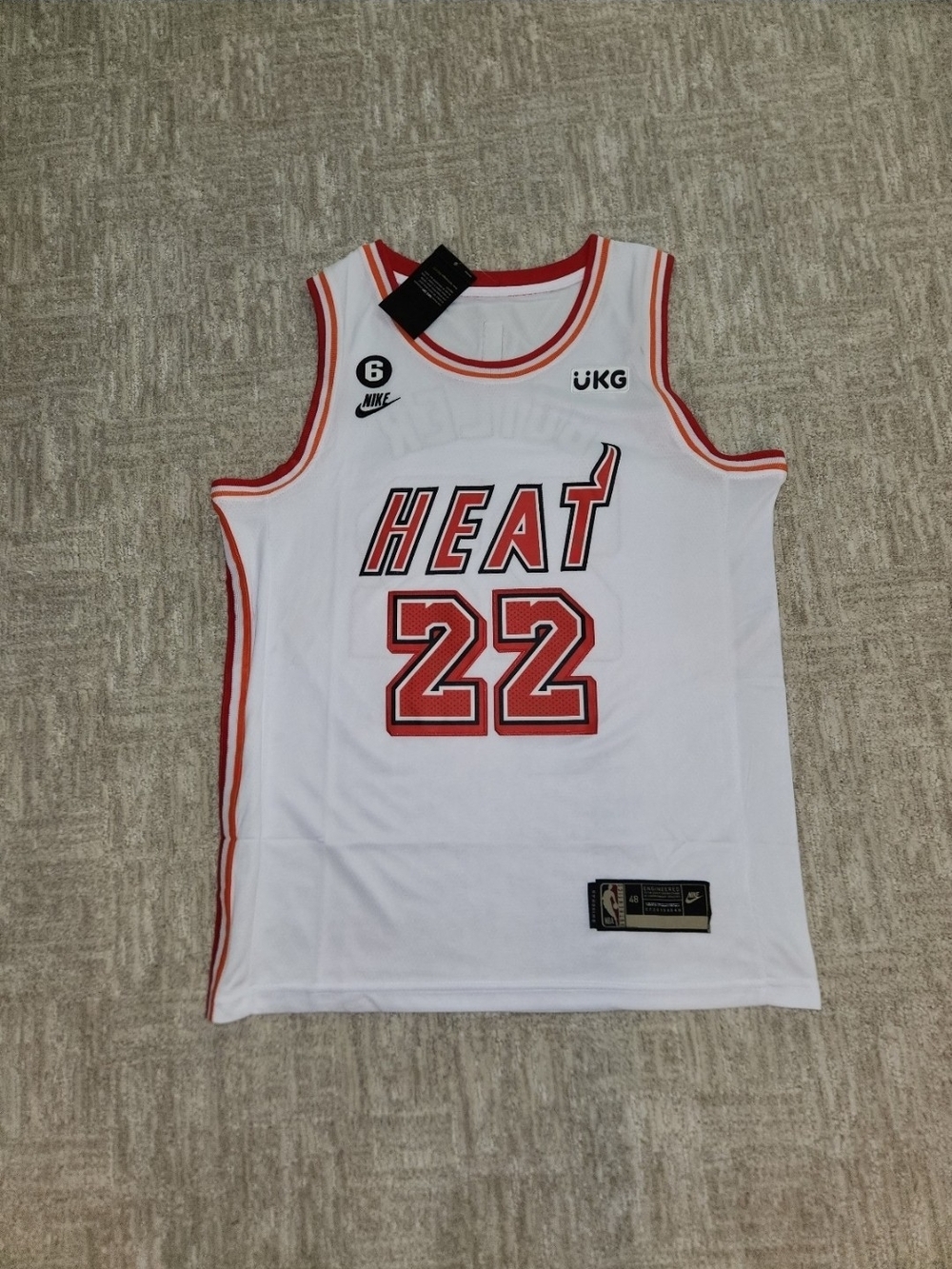Jimmy Butler Miami Heat Embroidered Stitched Swingman White and Men's Medium Nwt